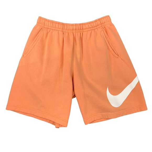 Nike Sportswear Club Short Mens M Orange Elasticated Drawstring Waist Bold Logo - Picture 1 of 15